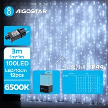 Aigostar - LED Väli valguskett 100xLED/8 funktsiooni 4x1m IP44 külm valge