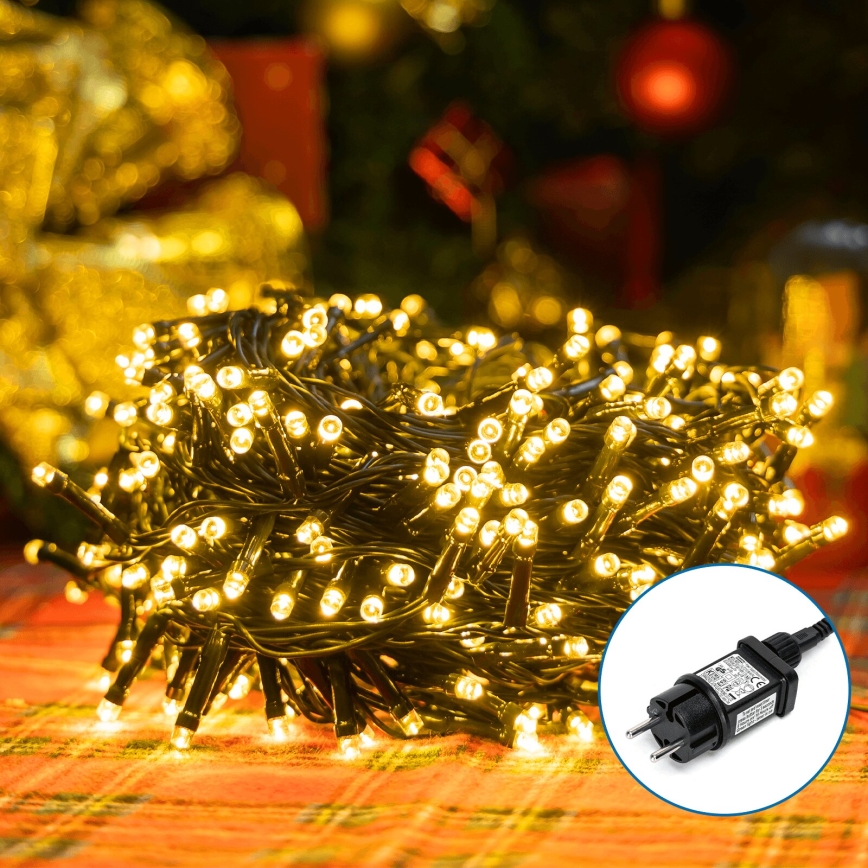 Aigostar - LED Väli valguskett 200xLED/8 funktsiooni 13m IP44 soe valge
