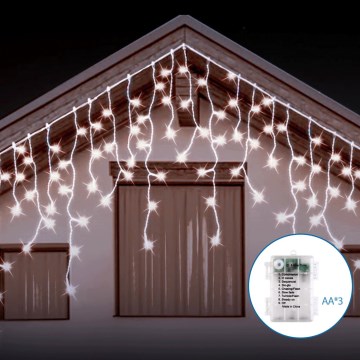 Aigostar - LED Väli valguskett 200xLED/8 funktsiooni 13x0,6m IP44 külm valge