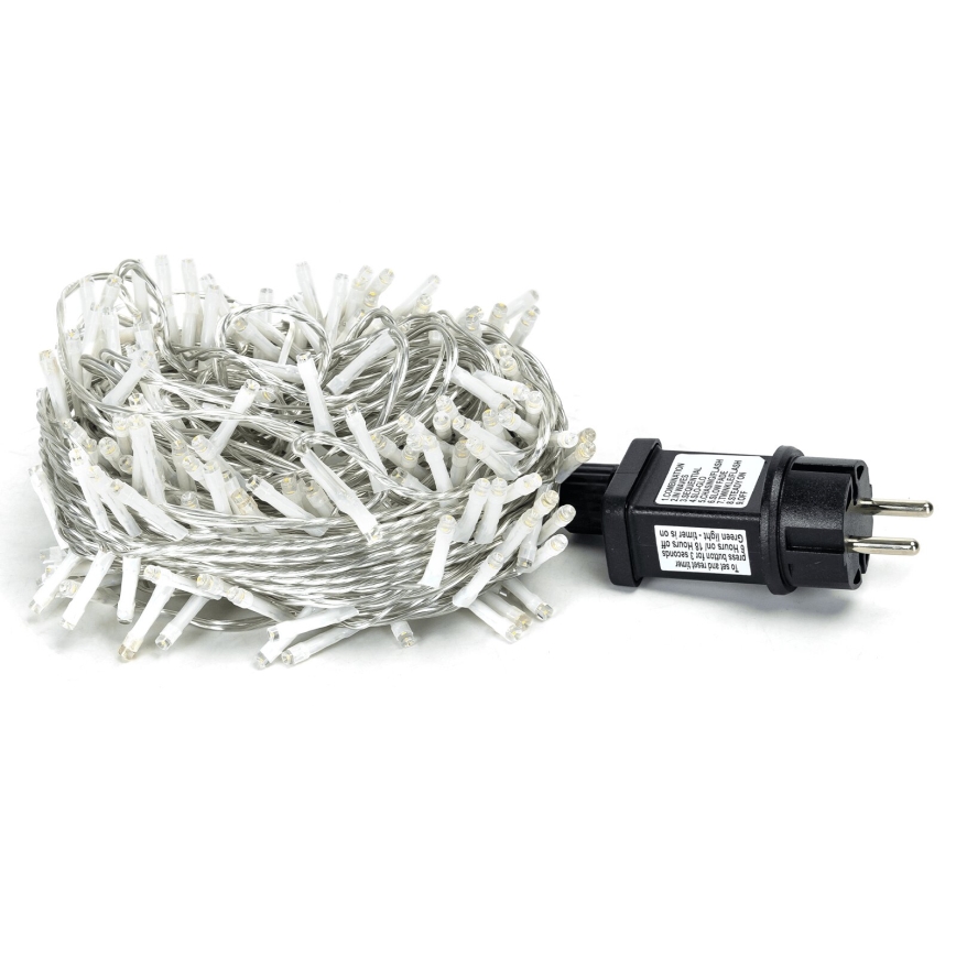Aigostar - LED Väli valguskett 200xLED/8 funktsiooni 23m IP44 soe valge
