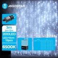 Aigostar - LED Väli valguskett 200xLED/8 funktsiooni 5x2m IP44 külm valge