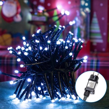Aigostar - LED Väli valguskett 200xLED/8 funktsiooni 8m IP44 külm valge