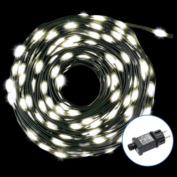 Aigostar - LED Väli valguskett 300xLED/8 funktsiooni 33m IP44 külm valge