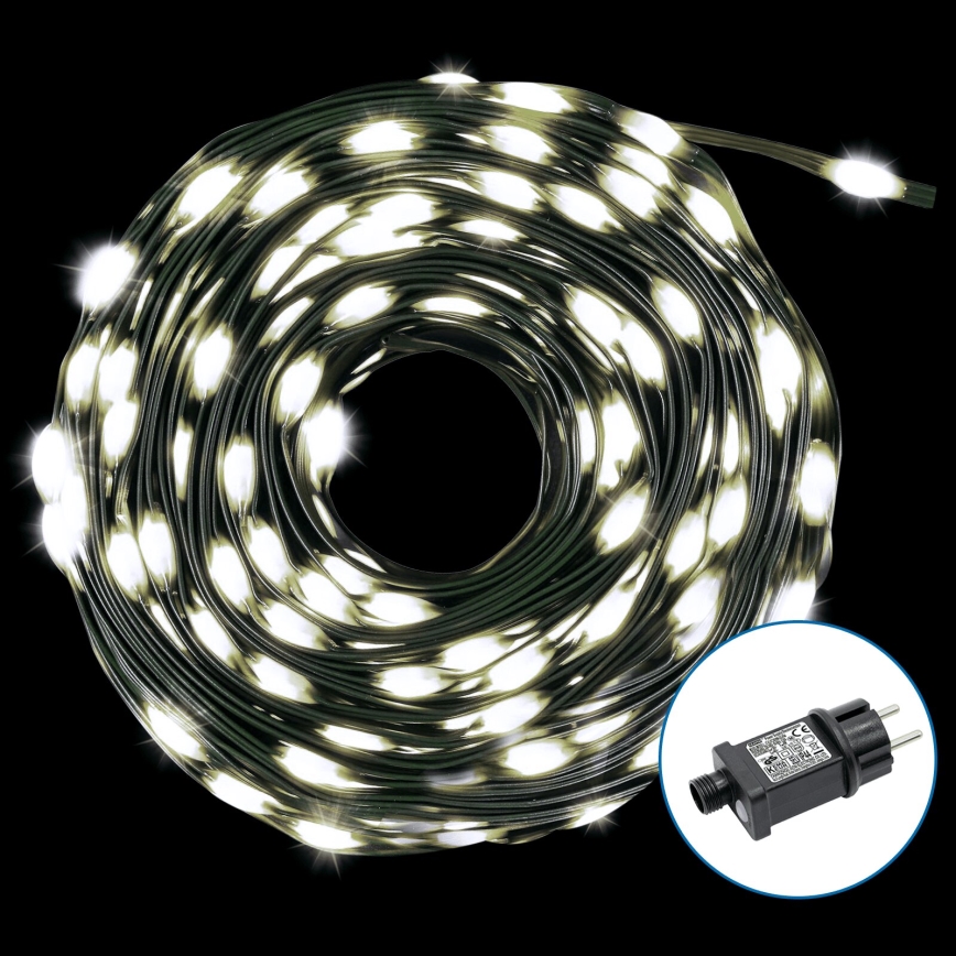 Aigostar - LED Väli valguskett 300xLED/8 funktsiooni 33m IP44 külm valge