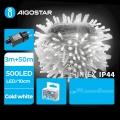 Aigostar - LED Väli valguskett 500xLED/8 funktsiooni 53m IP44 külm valge