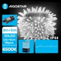 Aigostar - LED Väli Valguskett 50xLED/8 funktsiooni 8m IP44 külm valge