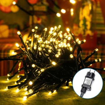 Aigostar - LED Väli valguskett 600xLED/8 funktsiooni 18m IP44 soe valge