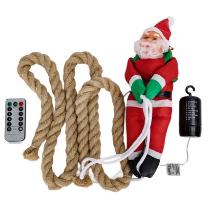 Aigostar - LED välijõulukaunistus LED/4xAA IP44 langevarjuga Jõuluvana