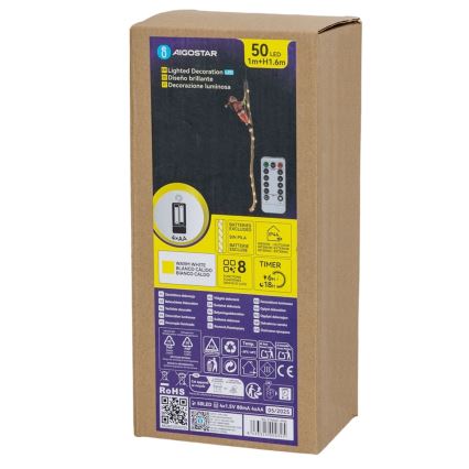 Aigostar - LED välijõulukaunistus LED/4xAA IP44 langevarjuga Jõuluvana