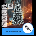 Aigostar - LED-välijõulupuu 205 LED/8 funktsiooni, 1,8 m, IP44, külmvalge