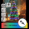 Aigostar - LED välijõulupuu 205xLED/8 funktsiooniga 1,8 m IP44 mitmevärviline