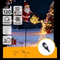 Aigostar - LED väline jõulukaunistus 120xLED/8 funktsiooniga 80 cm IP44 Santa/soe valge