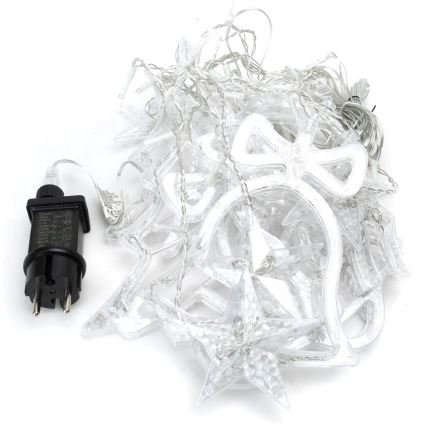 Aigostar - LED välitingimustesse mõeldud jõulukett 120xLED/8 funktsiooni 3x0,6m IP44 külmvalge + puldiga juhtimine