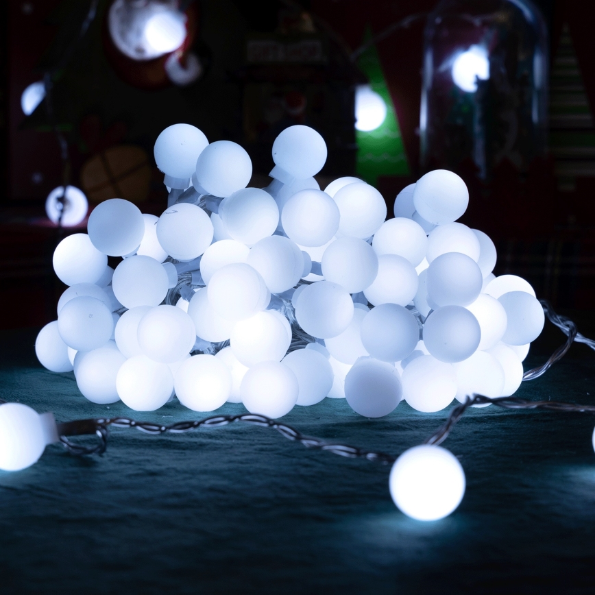 Aigostar - LED välistingimustes kasutatav dekoratiivne valguskett 50xLED/8 režiimi 5 m IP44 külmvalge