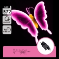 Aigostar - LED välisdekoratsioon 372xLED 60 cm IP44 liblikas/roosa