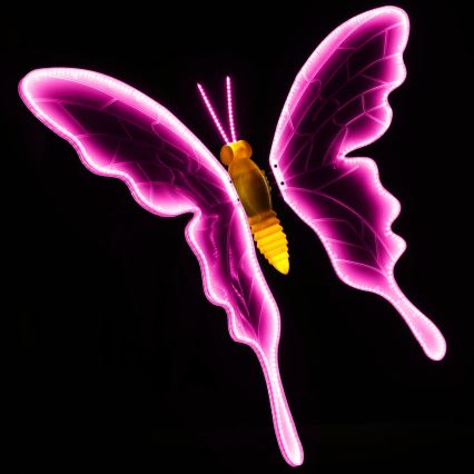 Aigostar - LED Välisdekoratsioon 558xLED 90 cm IP44 liblikas/roosa