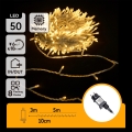 Aigostar - LED välisjõulukaabel 50xLED/8 valgusrežiimi 8m IP44 soe valge