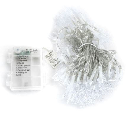 Aigostar - LED välitingimustes kasutatav jõulituled 25xLED/8 funktsiooni 3xAA 2,5m IP44 soe valge tähed