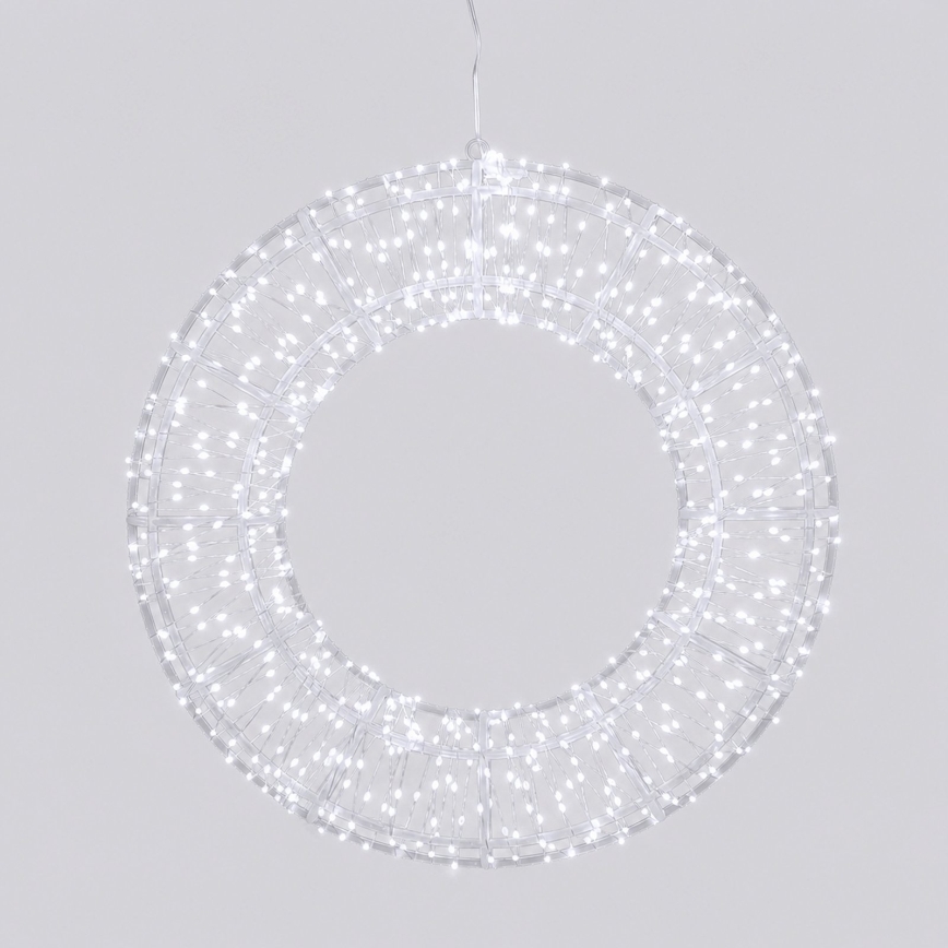 Aigostar - LED väljas kasutatav jõulukaunistus 540xLED/6W/230V IP44 külmvalge 45cm ring