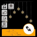 Aigostar - LED välistingimuste jõulukaunistuste kett 84xLED/8 funktsiooni 1,2x1m IP44 soe valge lumehelvestega