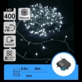 Aigostar - LED välistingimuste jõulukaunistuste rida 400xLED/8 funktsiooni 4xAA 20,3 m IP44 külmvalge