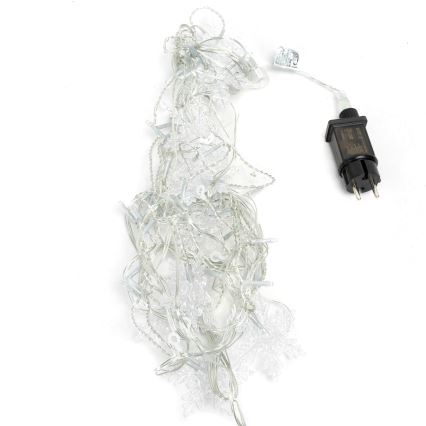 Aigostar - välitingimustesse mõeldud LED jõulirida 120xLED/8 funktsiooni 3x0,7m IP44 külmvalge + kaugjuhtimispult