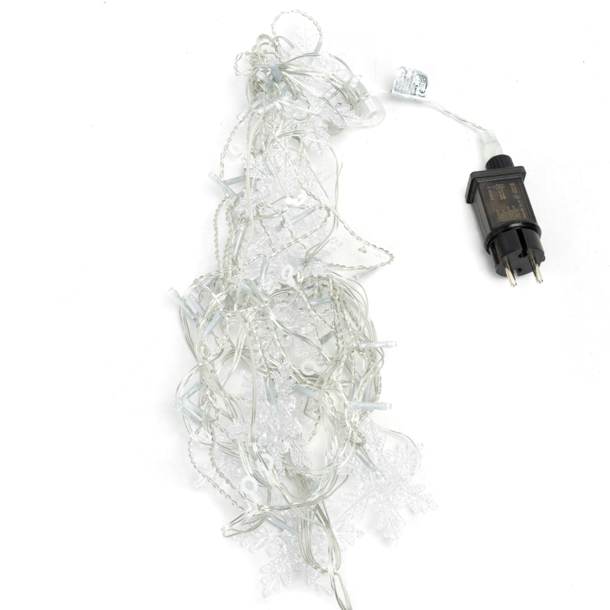 Aigostar - välitingimustesse mõeldud LED jõulirida 120xLED/8 funktsiooni 3x0,7m IP44 külmvalge + kaugjuhtimispult