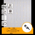 Aigostar - LED välistingimuste jõulukett 192xLED/8 režiimi 4,5x1,2m IP44 soe valge