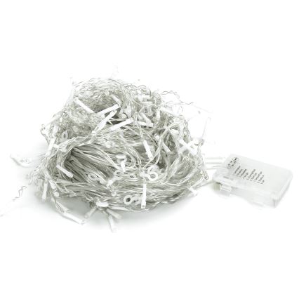 Aigostar - LED välitingimustesse mõeldud jõulutuled 300xLED/8 funktsiooni 3xAA 18x0,6 m IP44 külmvalge