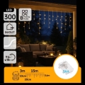 Aigostar - LED välistingimuste jõulukett 300xLED/8 režiimi 3xAA 18x0,6 m IP44 soe valge