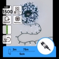 Aigostar - LED välistingimuste jõulutuled 1500 LED/8 funktsiooni 78 m IP44 külm valge