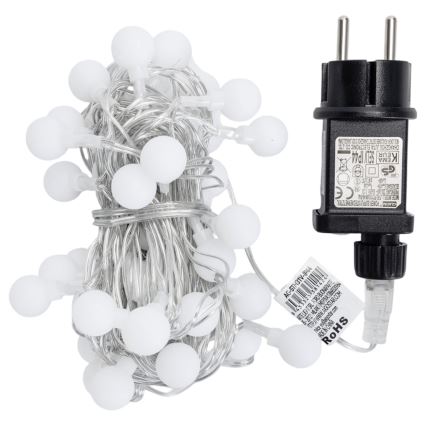 Aigostar - LED välisvalgustuse dekoratiivne valguskett 50×LED, 8 funktsiooni, 5 m, IP44, külmvalge