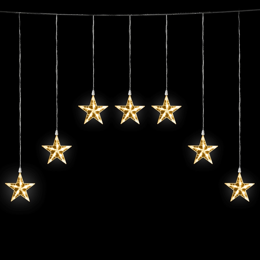 Aigostar - LED välistingimustele sobiv jõulukett, 70 LED, 1,2 x 1 m, IP44, soe valge, tähekujulised