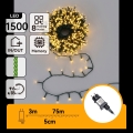 Aigostar - LED välistingimustes jõulivalguskett, 1500 LED, 8 funktsiooni, 78 m, IP44, soe valge