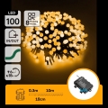 Aigostar - LED välistingimustes jõulukett 100xLED/8 funktsiooni 3xAA 10,3m IP44 soe valge