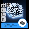 Aigostar -LED välistingimustes jõulukett 50xLED/8 funktsiooni 3xAA 5,3m IP44 külmvalge