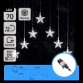 Aigostar - LED välistingimustes jõulukett 70xLED 1,2x1m IP44 külmvalge tähekujulised