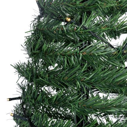 Aigostar - välitingimustes kasutatav LED-jõulupuu, 100× LED, kõrgus 1,5 m, IP44, roheline, soe valge