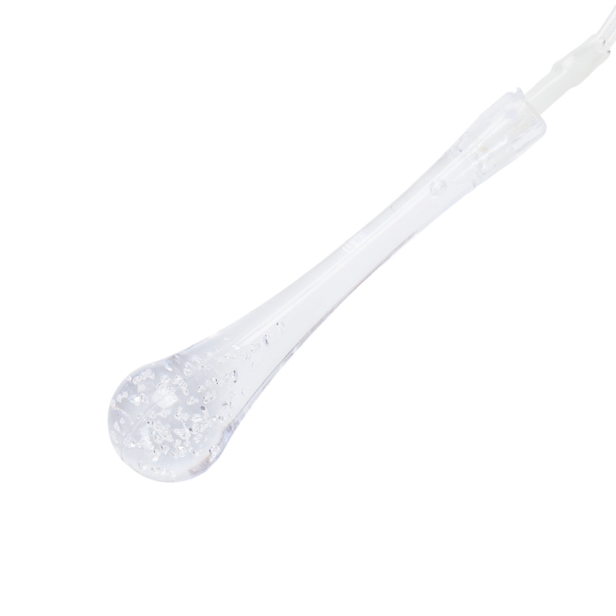 Aigostar - LED välistingimustesse mõeldud jõulutuled, 100×LED, 8 funktsiooni, 3×AA, 10 m, IP44, külmvalge, tilgakujulised