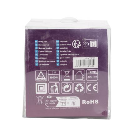 Aigostar - LED välistingimustes jõulutuled 50xLED/8 režiimi 8m IP44 soe valge