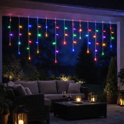 Aigostar - LED välistingimuste valguskett 300xLED/8 režiimi 3xAA 18x0,6 m IP44 mitmevärviline