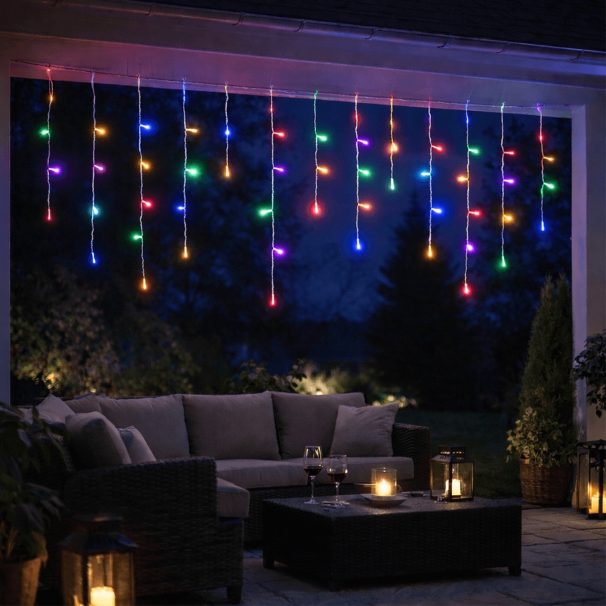 Aigostar - LED välistingimuste valguskett 300xLED/8 režiimi 3xAA 18x0,6 m IP44 mitmevärviline