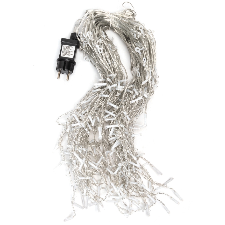 Aigostar - LED välistingimustes kasutatav jõulukett 300xLED/8 funktsiooniga 15x0,4 m IP44 külmvalge