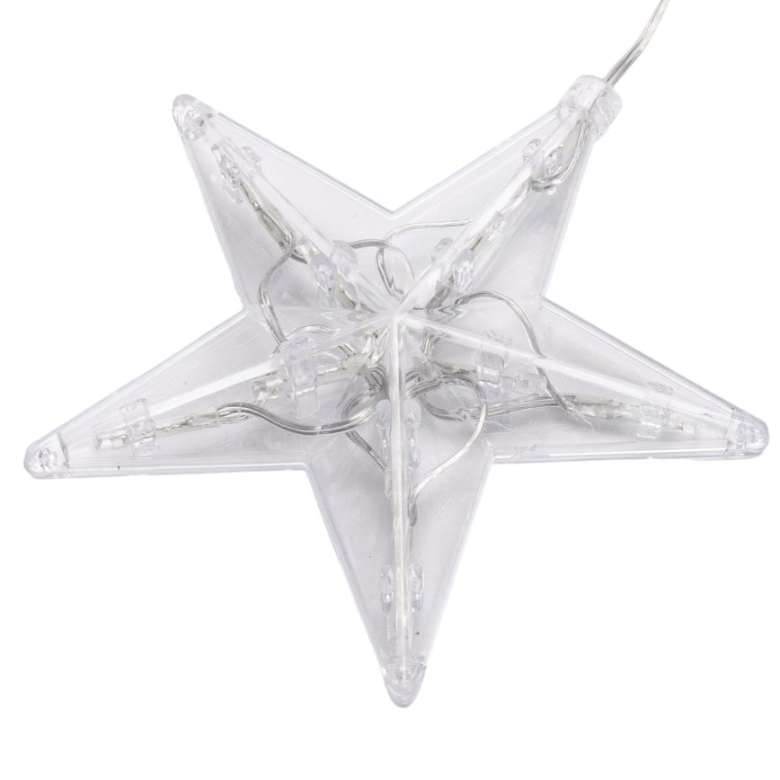 Aigostar - LED välisvalguskett 70xLED 1,2x1m IP44 külmvalge, tähekujulised tuled