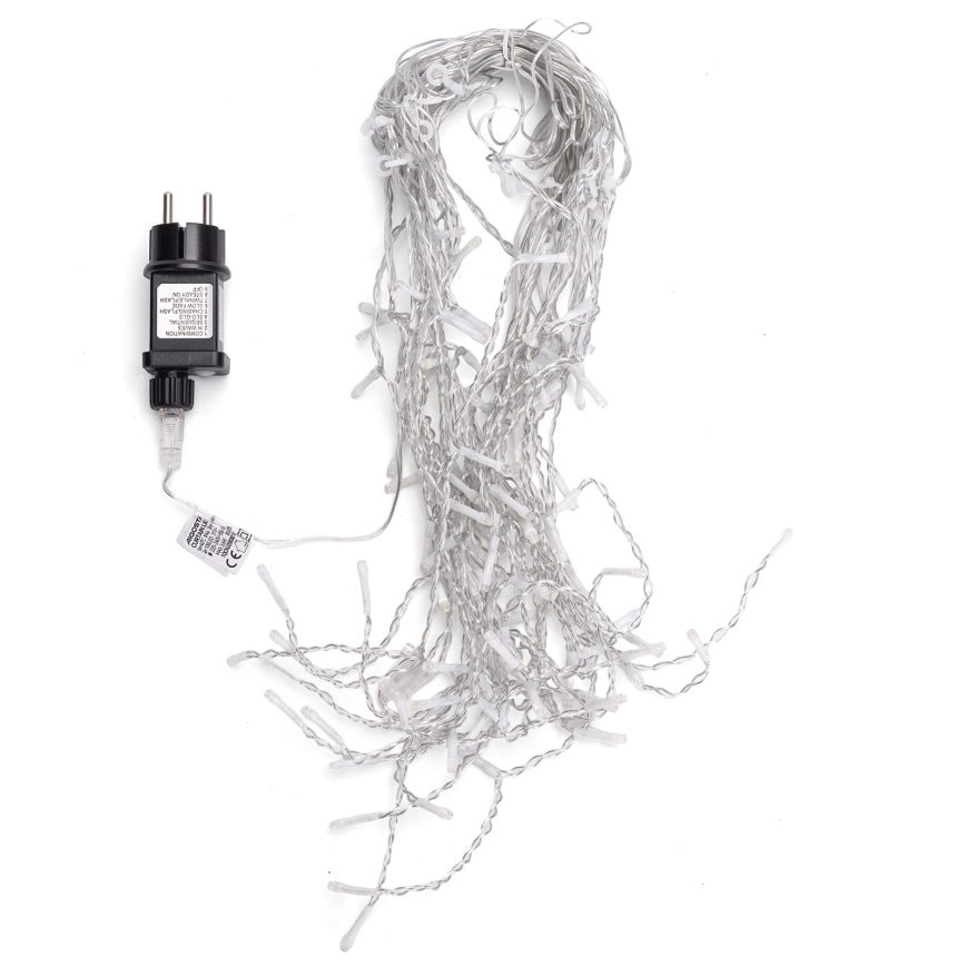 Aigostar - LED välistingimustes mõeldud jõulukett 100xLED/8 režiimi 5x0,4m IP44 soe valge