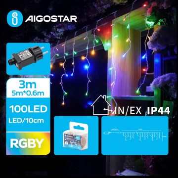 Aigostar - LED välisvalguskett 100xLED/8 funktsiooni 8x0,6m IP44 mitmevärviline