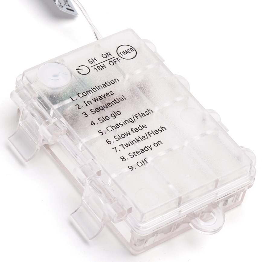 Aigostar - LED välisvalguskett 150 LED/8 funktsiooni 15,3 m IP44 külmvalge