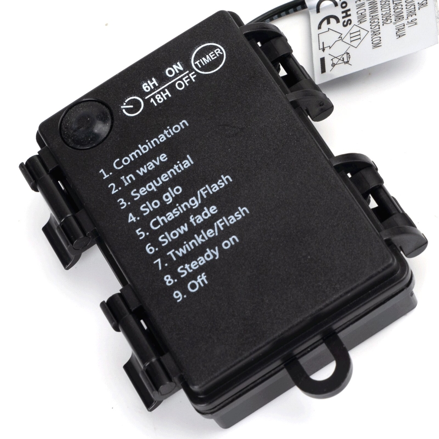 Aigostar - LED-välisvalguskett, 150 LED / 8 režiimi, 3x AA, 15,3 m, IP44, mitmevärviline