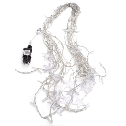 Aigostar - LED välistingimuste valgusketi 168xLED/8 funktsiooniga 3x1,5m IP44 soe valge tähekujulised