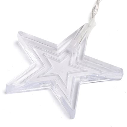 Aigostar - LED välistingimuste valgusketi 168xLED/8 funktsiooniga 3x1,5m IP44 soe valge tähekujulised